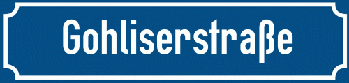 Straßenschild Gohliserstraße