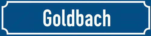 Straßenschild Goldbach
