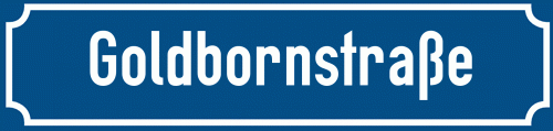 Straßenschild Goldbornstraße zum kostenlosen Download
