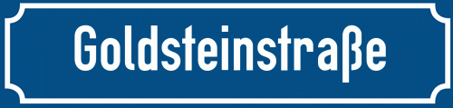 Straßenschild Goldsteinstraße