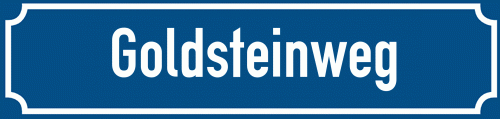Straßenschild Goldsteinweg