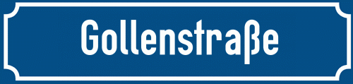 Straßenschild Gollenstraße