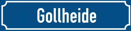 Straßenschild Gollheide