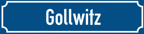 Straßenschild Gollwitz