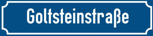 Straßenschild Goltsteinstraße zum kostenlosen Download