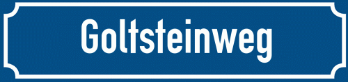 Straßenschild Goltsteinweg