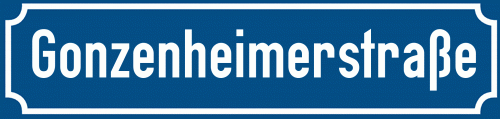 Straßenschild Gonzenheimerstraße