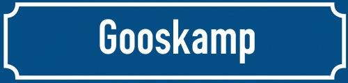 Straßenschild Gooskamp
