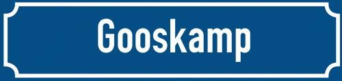 Straßenschild Gooskamp zum kostenlosen Download