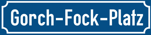 Straßenschild Gorch-Fock-Platz