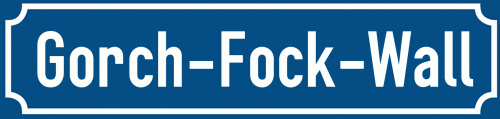 Straßenschild Gorch-Fock-Wall