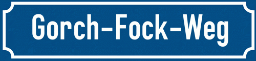 Straßenschild Gorch-Fock-Weg