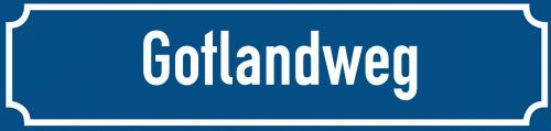 Straßenschild Gotlandweg zum kostenlosen Download