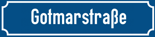 Straßenschild Gotmarstraße