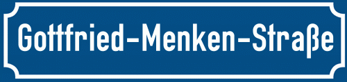 Straßenschild Gottfried-Menken-Straße