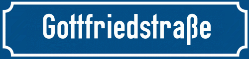 Straßenschild Gottfriedstraße