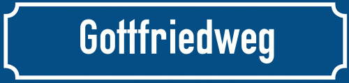 Straßenschild Gottfriedweg