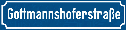 Straßenschild Gottmannshoferstraße