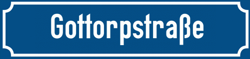 Straßenschild Gottorpstraße