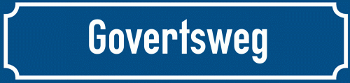 Straßenschild Govertsweg
