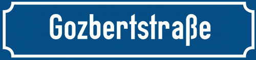 Straßenschild Gozbertstraße