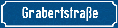 Straßenschild Grabertstraße