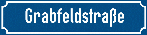 Straßenschild Grabfeldstraße