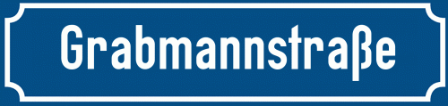 Straßenschild Grabmannstraße zum kostenlosen Download