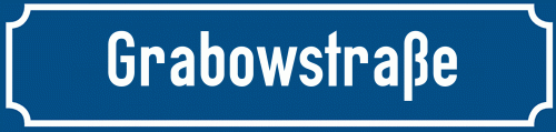 Straßenschild Grabowstraße