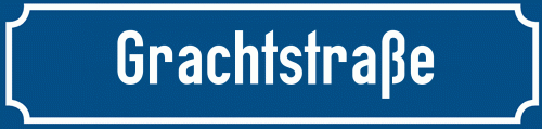 Straßenschild Grachtstraße