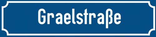Straßenschild Graelstraße
