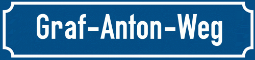 Straßenschild Graf-Anton-Weg