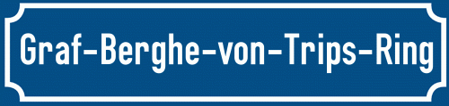 Straßenschild Graf-Berghe-von-Trips-Ring zum kostenlosen Download
