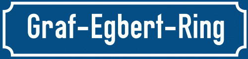 Straßenschild Graf-Egbert-Ring