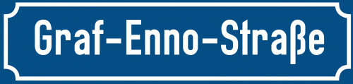 Straßenschild Graf-Enno-Straße