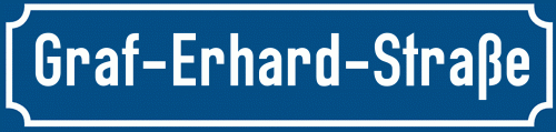 Straßenschild Graf-Erhard-Straße
