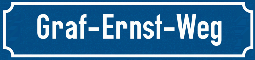 Straßenschild Graf-Ernst-Weg