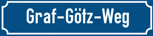 Straßenschild Graf-Götz-Weg