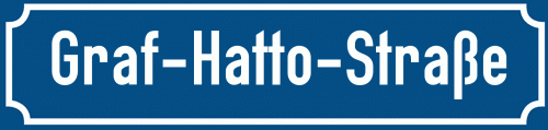 Straßenschild Graf-Hatto-Straße