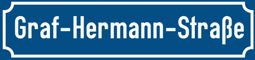 Straßenschild Graf-Hermann-Straße