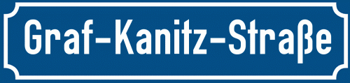 Straßenschild Graf-Kanitz-Straße zum kostenlosen Download