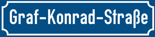 Straßenschild Graf-Konrad-Straße