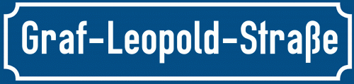 Straßenschild Graf-Leopold-Straße