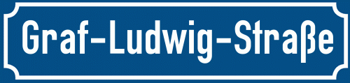 Straßenschild Graf-Ludwig-Straße