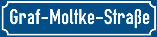 Straßenschild Graf-Moltke-Straße