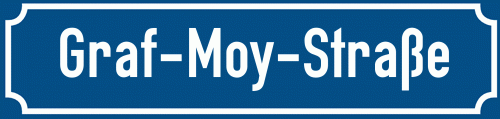 Straßenschild Graf-Moy-Straße