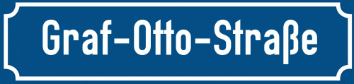 Straßenschild Graf-Otto-Straße zum kostenlosen Download