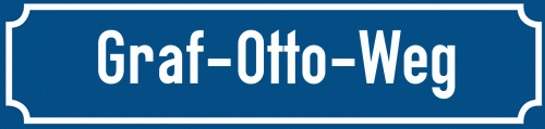 Straßenschild Graf-Otto-Weg