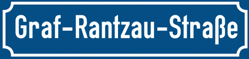 Straßenschild Graf-Rantzau-Straße zum kostenlosen Download