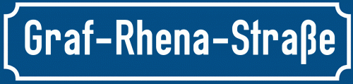 Straßenschild Graf-Rhena-Straße